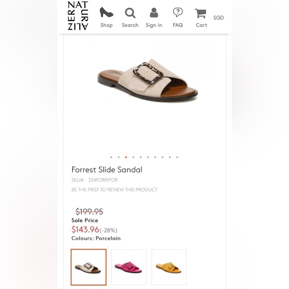 Naturalizer Leather Forrest slide sandal Size 10 NEW - Picture 7 of 7